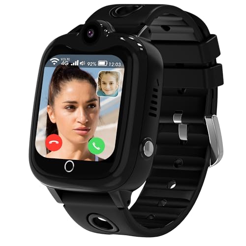 ELEJAFE 4G Smartwatch Kinder, Kinder Smartwatch mit GPS und Telefon, IP68 Wasserdicht GPS Uhr Kinder mit Videoanruf SOS Voice Chat Schulmodus Spiel Wecker, Kinderuhr Geschenke für Mädchen und Jungen ELEJAFE 4G Smartwatch Kinder, Kinder Smartwatch mit GPS und Telefon, IP68 Wasserdicht GPS Uhr Kinder mit Videoanruf SOS Voice Chat Schulmodus Spiel Wecker, Kinderuhr Geschenke für Mädchen und Jungen von ELEJAFE