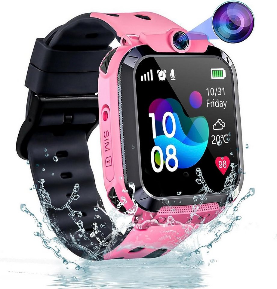 ELEJAFE Smartwatch (Andriod iOS), GPS Kinder-Wasserdicht SOS Voice Chat SpO2 Sportuhr von ELEJAFE