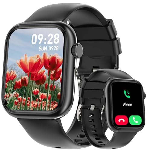 ELEJAFE Smartwatch Damen Herren, Smart Watch mit Telefonfunktion/Message Reminder, 120+ Sportmodi IP68 Impermeabile Fitness Tracker mit Herzfrequenzmonitor Schlafmonitor Schrittzähler für iOS Android von ELEJAFE