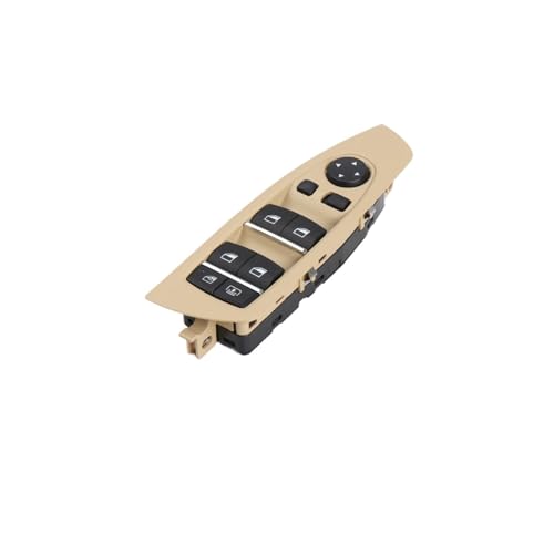 Auto Elektrischer Fensterheberschalter Für F01 F02 F04 Neuer Fahrerfensterspiegelschalterknopf Elektrischer Hauptfensterschalter Für 7er-Serie 61319241915(Beige) von ELEKNZBZTG