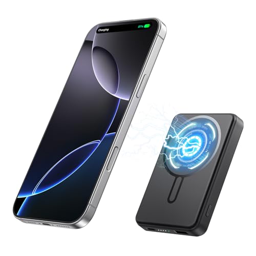 Power Bank 12000mAh für MagSafe, Magnetic Powerbank Schnellladung QC4.0 22,5W PD20W USB C Output, Wireless Externe Handyakkus für iPhone 16/15/14/13/12 Series Power Bank 12000mAh für MagSafe, Magnetic Powerbank Schnellladung QC4.0 22,5W PD20W USB C Output, Wireless Externe Handyakkus für iPhone 16/15/14/13/12 Series von ELEKZONE
