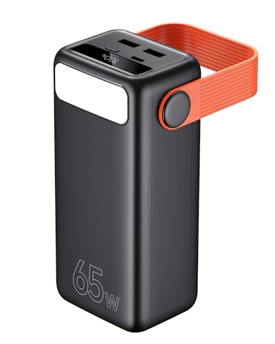65W Power Bank 60000mAh, USB C Schnell Aufladende Powerbank 3 Ausgänge mit LED Taschenlampe, QC4.0 Externe Handyakkus für Camping, Outdoor, kompatibel mit Laptop, Smartphone, Tablet usw 65W Power Bank 60000mAh, USB C Schnell Aufladende Powerbank 3 Ausgänge mit LED Taschenlampe, QC4.0 Externe Handyakkus für Camping, Outdoor, kompatibel mit Laptop, Smartphone, Tablet usw von ELEKZONE