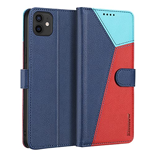 ELESNOW Handyhülle für iPhone 12 Mini Hülle Leder - 5.4", iPhone 12 Mini klappbar Handytasche, Schutzhülle für Apple iPhone 12 Mini Handy Hüllen (Blau) von ELESNOW