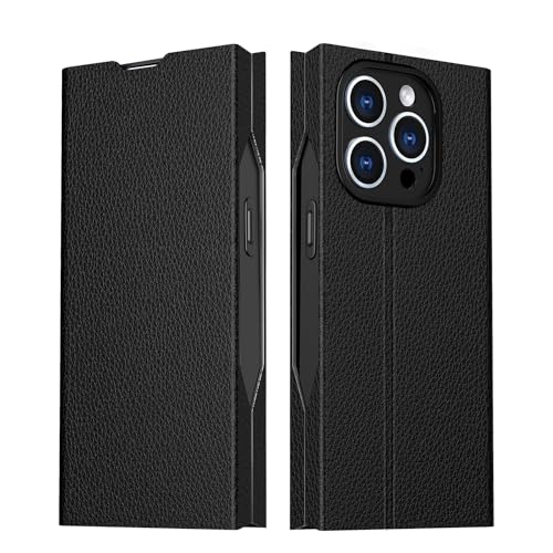ELESNOW Hülle für iPhone 15 Pro Max, PU Leder Klapphülle Lederhülle Handyhülle Schutzhülle mit Ständer Kartenfächer Magnetisch Klappbar Handytasche Case Cover für Apple iPhone 15 Pro Max (Schwarz) ELESNOW Hülle für iPhone 15 Pro Max, PU Leder Klapphülle Lederhülle Handyhülle Schutzhülle mit Ständer Kartenfächer Magnetisch Klappbar Handytasche Case Cover für Apple iPhone 15 Pro Max (Schwarz) von ELESNOW