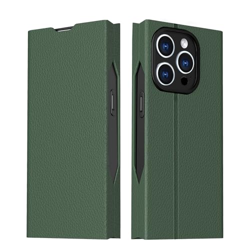 ELESNOW Hülle für iPhone 15 Pro Max, PU Leder Klapphülle Lederhülle Handyhülle Schutzhülle mit Ständer Kartenfächer Magnetisch Klappbar Handytasche Case Cover für Apple iPhone 15 Pro Max (Grün) ELESNOW Hülle für iPhone 15 Pro Max, PU Leder Klapphülle Lederhülle Handyhülle Schutzhülle mit Ständer Kartenfächer Magnetisch Klappbar Handytasche Case Cover für Apple iPhone 15 Pro Max (Grün) von ELESNOW