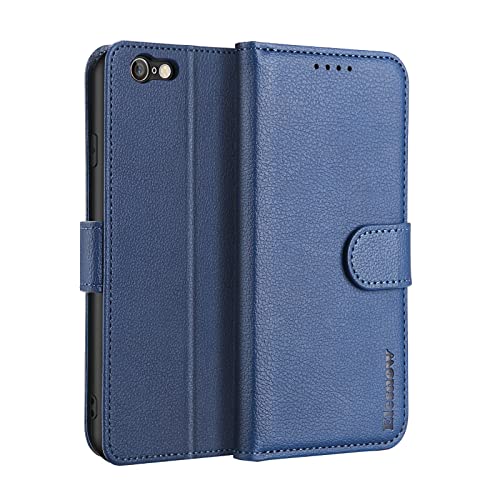 ELESNOW Hülle für iPhone 6 / 6S, Klappbar Flip Leder Hülle mit Kartenfach Ständer Handyhülle Magnetisch Schutzhülle für Apple iPhone 6 / 6S - 4,7" (Blau) von ELESNOW
