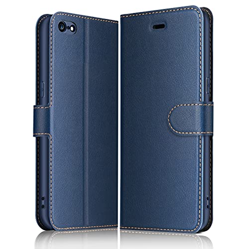 ELESNOW Hülle für iPhone 6 / 6S, Premium Leder Flip Wallet Schutzhülle Tasche Handyhülle für iPhone 6 / 6S (Blau) von ELESNOW