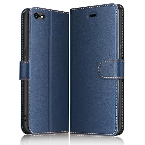 ELESNOW Hülle für iPhone 6 Plus / 6s Plus, Premium Leder Klappbar Wallet Schutzhülle Tasche Handyhülle mit [Magnetisch, Kartenfach, Standfunktion] für Apple iPhone 6 Plus / 6s Plus - 5.5" (Blau) von ELESNOW
