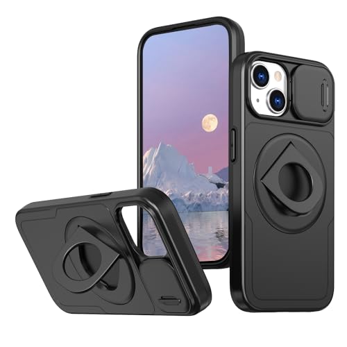 ELESNOW Hülle für iPhone 15, kompatibel mit MagSafe iPhone 15 Handyhülle mit Kameraschutz Unsichtbarer Ständer Magnetisch Stoßfeste Schutzhülle Case für Apple iPhone 15 (Schwarz) ELESNOW Hülle für iPhone 15, kompatibel mit MagSafe iPhone 15 Handyhülle mit Kameraschutz Unsichtbarer Ständer Magnetisch Stoßfeste Schutzhülle Case für Apple iPhone 15 (Schwarz) von ELESNOW