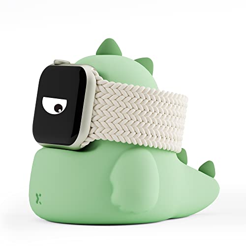 ELETIUO Charger Stand Compatible with Apple Watch Series 7/6/SE/5/4/3/2/1 (45mm, 44mm, 42mm, 41mm, 40mm, 38mm),Dinosaur iWatch Charging Dock,Supports Nightstand Mode,Mint Green von ELETIUO