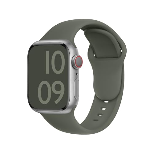 ELETTRONEO C1A Armband für Apple Watch Band Ultra 2 49mm, Series 10 46mm, 9 8 7 45mm 41mm, SE 6 5 4 44mm 40mm, 3 2 1 42mm 38mm Damen Herren Sport Silikon Strap Army Green ELETTRONEO C1A Armband für Apple Watch Band Ultra 2 49mm, Series 10 46mm, 9 8 7 45mm 41mm, SE 6 5 4 44mm 40mm, 3 2 1 42mm 38mm Damen Herren Sport Silikon Strap Army Green von ELETTRONEO