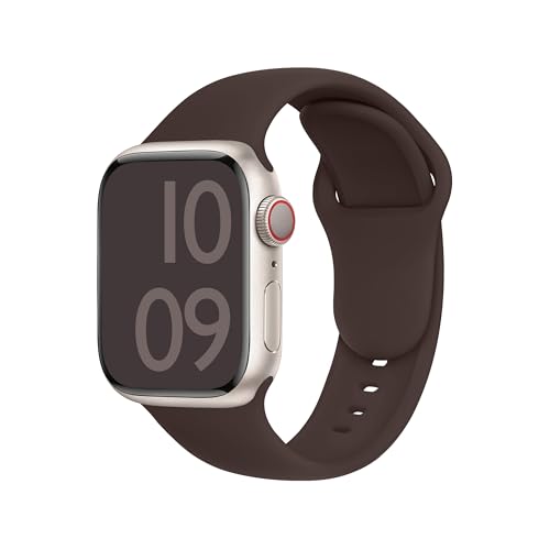 ELETTRONEO C1A Armband für Apple Watch Band Ultra 2 49mm, Series 10 46mm, 9 8 7 45mm 41mm, SE 6 5 4 44mm 40mm, 3 2 1 42mm 38mm Damen Herren Sport Silikon Strap Kaffee ELETTRONEO C1A Armband für Apple Watch Band Ultra 2 49mm, Series 10 46mm, 9 8 7 45mm 41mm, SE 6 5 4 44mm 40mm, 3 2 1 42mm 38mm Damen Herren Sport Silikon Strap Kaffee von ELETTRONEO
