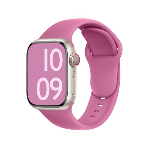 ELETTRONEO C1A Armband für Apple Watch Band Ultra 2 49mm, Series 10 46mm, 9 8 7 45mm 41mm, SE 6 5 4 44mm 40mm, 3 2 1 42mm 38mm Damen Herren Sport Silikon Strap Pink Ladies ELETTRONEO C1A Armband für Apple Watch Band Ultra 2 49mm, Series 10 46mm, 9 8 7 45mm 41mm, SE 6 5 4 44mm 40mm, 3 2 1 42mm 38mm Damen Herren Sport Silikon Strap Pink Ladies von ELETTRONEO