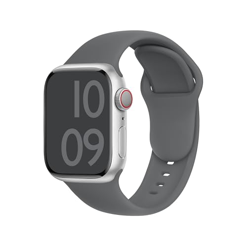 ELETTRONEO C1A Armband für Apple Watch Band Ultra 2 49mm, Series 10 46mm, 9 8 7 45mm 41mm, SE 6 5 4 44mm 40mm, 3 2 1 42mm 38mm Damen Herren Sport Silikon Strap Vulkanischer Schlammgrau ELETTRONEO C1A Armband für Apple Watch Band Ultra 2 49mm, Series 10 46mm, 9 8 7 45mm 41mm, SE 6 5 4 44mm 40mm, 3 2 1 42mm 38mm Damen Herren Sport Silikon Strap Vulkanischer Schlammgrau von ELETTRONEO