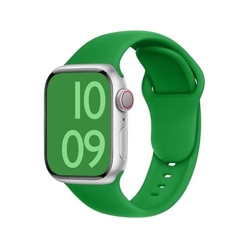 ELETTRONEO C1A Armband für Apple Watch Band Ultra 2 49mm, Series 10 46mm, 9 8 7 45mm 41mm, SE 6 5 4 44mm 40mm, 3 2 1 42mm 38mm Damen Herren Sport Silikon Strap Weihnachtsgrün ELETTRONEO C1A Armband für Apple Watch Band Ultra 2 49mm, Series 10 46mm, 9 8 7 45mm 41mm, SE 6 5 4 44mm 40mm, 3 2 1 42mm 38mm Damen Herren Sport Silikon Strap Weihnachtsgrün von ELETTRONEO