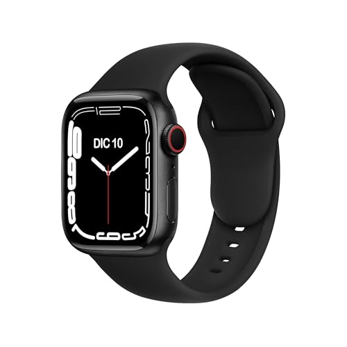 ELETTRONEO C1B Armband für Apple Watch Band Ultra 2 49mm, Series 10 46mm, 9 8 7 45mm 41mm, SE 6 5 4 44mm 40mm, 3 2 1 42mm 38mm Damen Herren Sport Silikon Strap Schwarz ELETTRONEO C1B Armband für Apple Watch Band Ultra 2 49mm, Series 10 46mm, 9 8 7 45mm 41mm, SE 6 5 4 44mm 40mm, 3 2 1 42mm 38mm Damen Herren Sport Silikon Strap Schwarz von ELETTRONEO