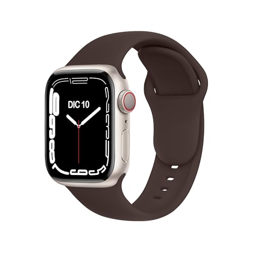 ELETTRONEO C1B Armband für Apple Watch Band Ultra 2 49mm, Series 10 46mm, 9 8 7 45mm 41mm, SE 6 5 4 44mm 40mm, 3 2 1 42mm 38mm Damen Herren Sport Silikon Strap Schwarz ELETTRONEO C1B Armband für Apple Watch Band Ultra 2 49mm, Series 10 46mm, 9 8 7 45mm 41mm, SE 6 5 4 44mm 40mm, 3 2 1 42mm 38mm Damen Herren Sport Silikon Strap Schwarz von ELETTRONEO