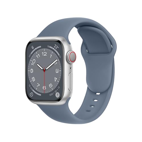 ELETTRONEO SBC1 Armband für Apple Watch Band Ultra 2 49mm, Series 10 46mm, 9 8 7 45mm 41mm, SE 6 5 4 44mm 40mm, 3 2 1 42mm 38mm Damen Herren Sport Silikon Strap, Sturmblau ELETTRONEO SBC1 Armband für Apple Watch Band Ultra 2 49mm, Series 10 46mm, 9 8 7 45mm 41mm, SE 6 5 4 44mm 40mm, 3 2 1 42mm 38mm Damen Herren Sport Silikon Strap, Sturmblau von ELETTRONEO