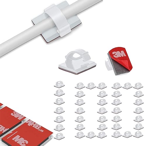 100Pcs Kabelhalter Selbstklebend Dauerhaft mit 3M Outdoor & Indoor, Kabelclips für Kabel Organizer, Kabelführung Kabelklemmen am Schreibtisch für Lichterkette Befestigung/Büro/Haus/Ladegerät (Weiß) 100Pcs Kabelhalter Selbstklebend Dauerhaft mit 3M Outdoor & Indoor, Kabelclips für Kabel Organizer, Kabelführung Kabelklemmen am Schreibtisch für Lichterkette Befestigung/Büro/Haus/Ladegerät (Weiß) von ELEpure