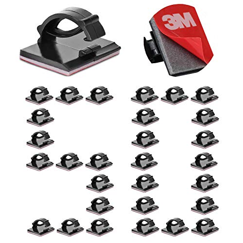 50Pcs Kabelhalter Selbstklebend Dauerhaft mit 3M Outdoor & Indoor, Kabelclips für Kabel Organizer, Kabelführung Kabelklemmen am Schreibtisch für Lichterkette Befestigung/Büro/Haus/Ladegerät 【Schwarz】 50Pcs Kabelhalter Selbstklebend Dauerhaft mit 3M Outdoor & Indoor, Kabelclips für Kabel Organizer, Kabelführung Kabelklemmen am Schreibtisch für Lichterkette Befestigung/Büro/Haus/Ladegerät 【Schwarz】 von ELEpure