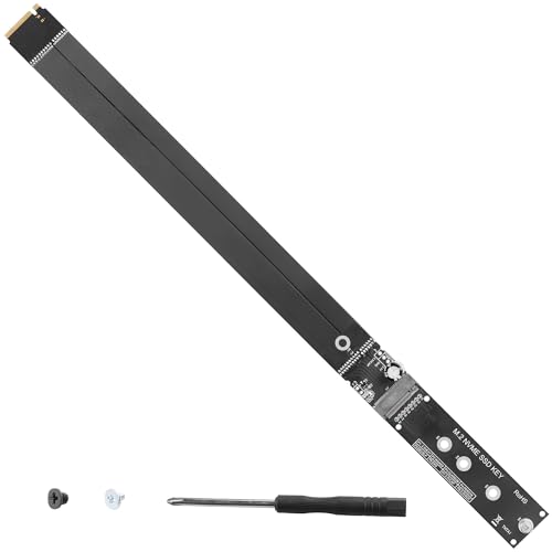 ELFJMZP M.2 NVMe SSD Verlängerungskabel M2 M-Key NVME Stecker auf Buchse Adapter für Motherboard SSD 2230/2242/2260/2280 nur NVME Unterstützung (33 cm/13 in) von ELFJMZP