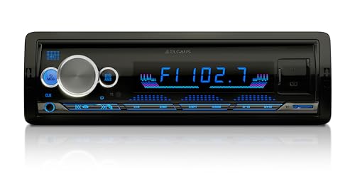 ELGAUS ES-MP850G, universelles 1 DIN Autoradio mit 2 USB Slots, MP3, RDS, ID3, RGB, AUX, SD Kartenslot, Freisprechfunktion, Fernbedienung von ELGAUS