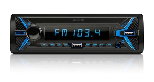 ELGAUS ES-MP890C, universelles 1 DIN Autoradio mit 2 USB Slots, MP3, RDS, ID3, RGB, AUX, SD Kartenslot, Freisprechfunktion, Fernbedienung von ELGAUS