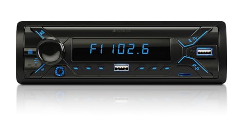 ELGAUS ES-MP895M, universelles 1 DIN Autoradio mit 2 USB Slots, MP3, RDS, ID3, RGB, AUX, SD Kartenslot, Freisprechfunktion, Fernbedienung von ELGAUS