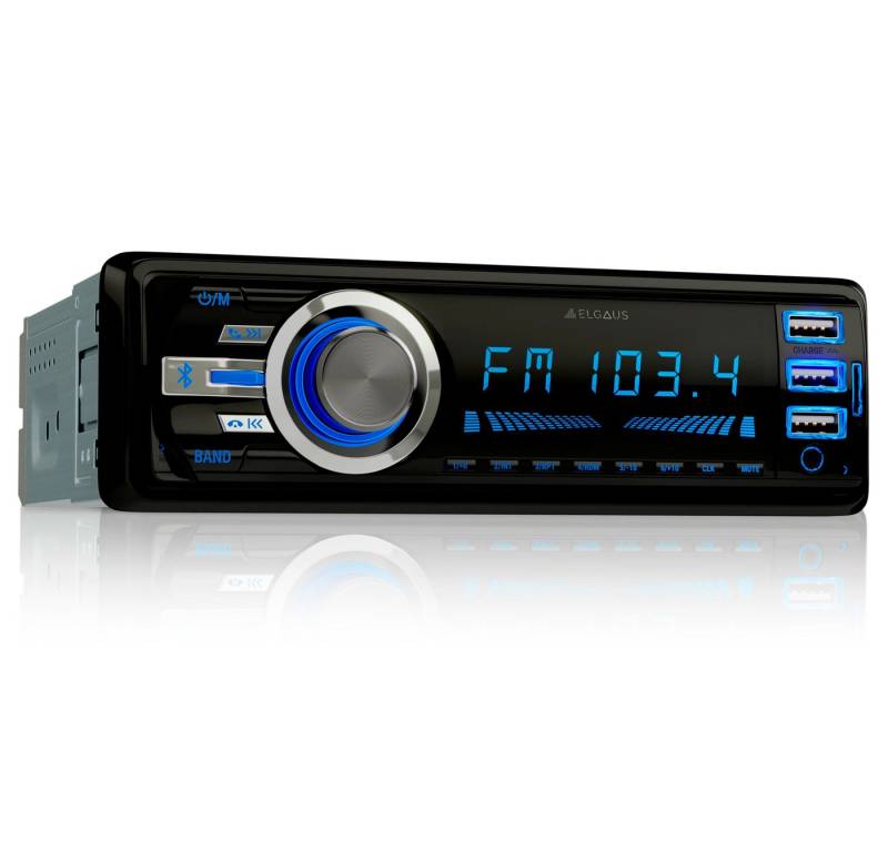 ELGAUS OM-180P 1 Din Autoradio (FM/AM, RDS, Bluetooth, RDS, Fernbedienung, ID3, Appsteuerung, Manual in DE/EN) von ELGAUS