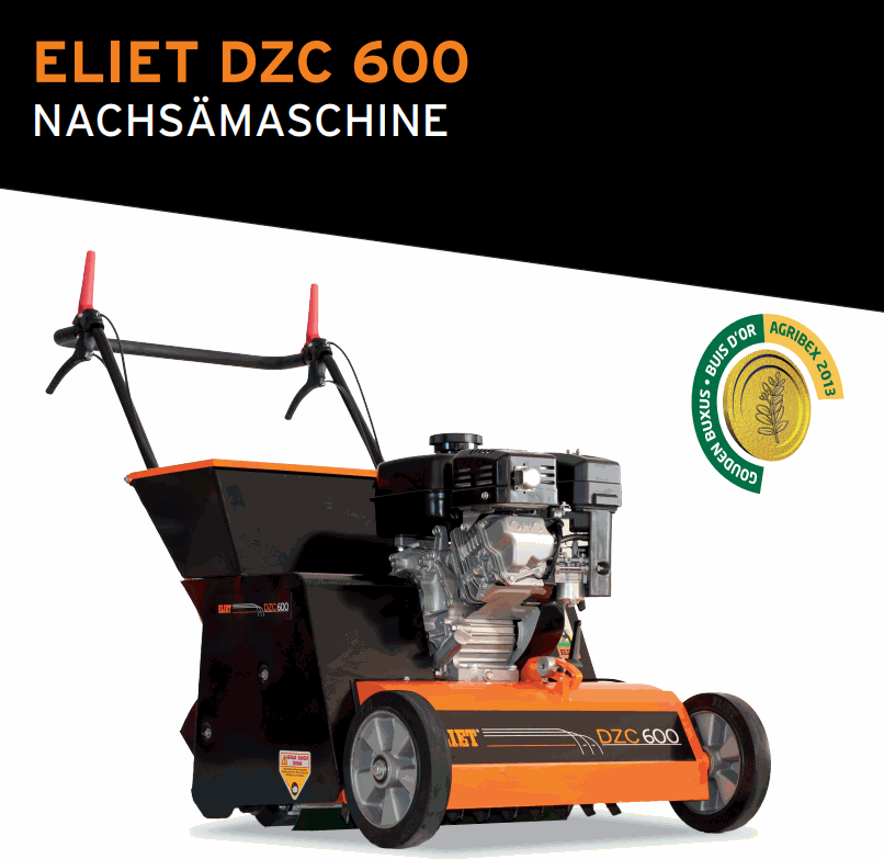 Eliet Nachsaatmaschine DZC 600, Honda GX 270, 9,0 PS PSM Neue Version von ELIET
