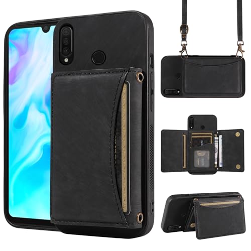 ELISORLI Handyhülle für Huawei P30 Lite/Nova 4E, Brieftaschen-Schutzhülle mit Crossbody-Schultergurt und Lederfach mit Kreditkartenfächern, schmaler Ständer, Handy-Zubehör, Hawaii P30Lite P 30 30Lite, von ELISORLI