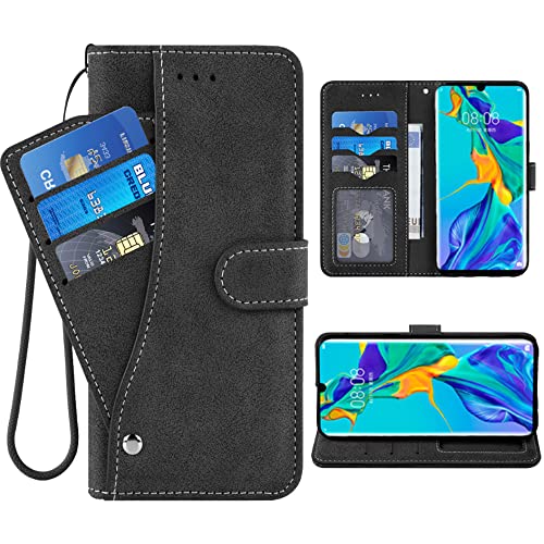 ELISORLI Kompatibel mit Huawei P30 Pro Wallet Case Wrist Strap Lanyard Leder Flip Card Holder Stand Cell Accessories FolioPurse Credit ID Phone Cases for Hawaii P30Pro P 30 Pro30 Women Men-Black ELISORLI Kompatibel mit Huawei P30 Pro Wallet Case Wrist Strap Lanyard Leder Flip Card Holder Stand Cell Accessories FolioPurse Credit ID Phone Cases for Hawaii P30Pro P 30 Pro30 Women Men-Black von ELISORLI
