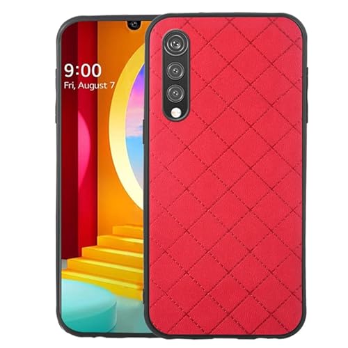 ELISORLI Kompatibel mit LG Velvet 5G/LGVelvet Verizon G5 UW T-Mobile 2020 Hülle Robuste Dünne Slim Cell Zubehör Anti-Rutsch Passform Gummi TPU Handyhülle für LM G900UM 4G Tmobile Frauen Männer Rot von ELISORLI