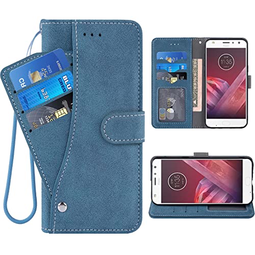 ELISORLI Kompatibel mit Moto Z2 Play Wallet Case Wrist Strap Lanyard Leder Flip Card Holder Stand Cell Accessories Phone Cover für Motorola MotoZ2Play Droid MotoZ2 2Play Z 2 2Z Z2play Herren-Blau ELISORLI Kompatibel mit Moto Z2 Play Wallet Case Wrist Strap Lanyard Leder Flip Card Holder Stand Cell Accessories Phone Cover für Motorola MotoZ2Play Droid MotoZ2 2Play Z 2 2Z Z2play Herren-Blau von ELISORLI