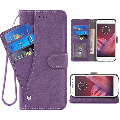 ELISORLI Kompatibel mit Moto Z2 Play Wallet Case Wrist Strap Lanyard Leder Flip Card Holder Stand Cell Accessories Phone Cover für Motorola MotoZ2Play Droid MotoZ2 2Play Z 2 2Z Z2play Herren-Lila ELISORLI Kompatibel mit Moto Z2 Play Wallet Case Wrist Strap Lanyard Leder Flip Card Holder Stand Cell Accessories Phone Cover für Motorola MotoZ2Play Droid MotoZ2 2Play Z 2 2Z Z2play Herren-Lila von ELISORLI