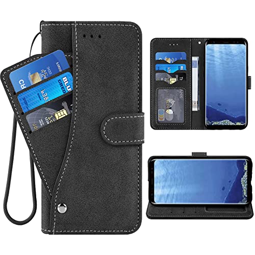 ELISORLI Kompatibel mit Samsung Galaxy Note 9 Wallet Case Wrist Strap Lanyard Leder Flip Card Holder Stand Cell Accessories Phone Cover for Galaxies Gaxaly Glaxay Note9 Not S9 Women Men-Black ELISORLI Kompatibel mit Samsung Galaxy Note 9 Wallet Case Wrist Strap Lanyard Leder Flip Card Holder Stand Cell Accessories Phone Cover for Galaxies Gaxaly Glaxay Note9 Not S9 Women Men-Black von ELISORLI