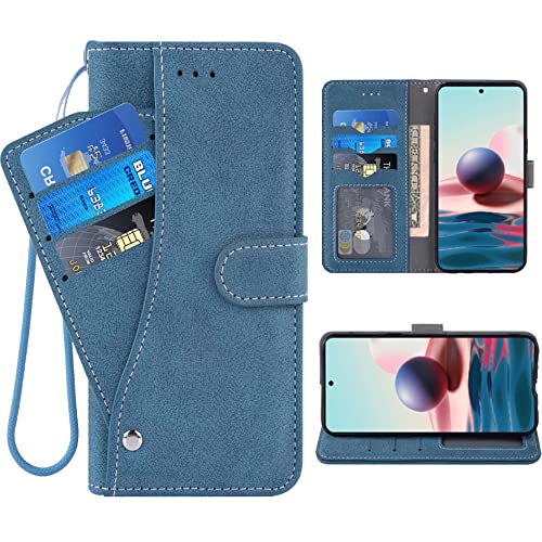 ELISORLI Kompatibel mit Xiaomi Redmi Note 10 5G Wallet Case Wrist Strap Lanyard Leder Flip Kartenhalter Ständer Handyzubehör Folio Handyhülle für Poco M3 Pro/Redme Note 10T G5 Damen Herren Blau ELISORLI Kompatibel mit Xiaomi Redmi Note 10 5G Wallet Case Wrist Strap Lanyard Leder Flip Kartenhalter Ständer Handyzubehör Folio Handyhülle für Poco M3 Pro/Redme Note 10T G5 Damen Herren Blau von ELISORLI