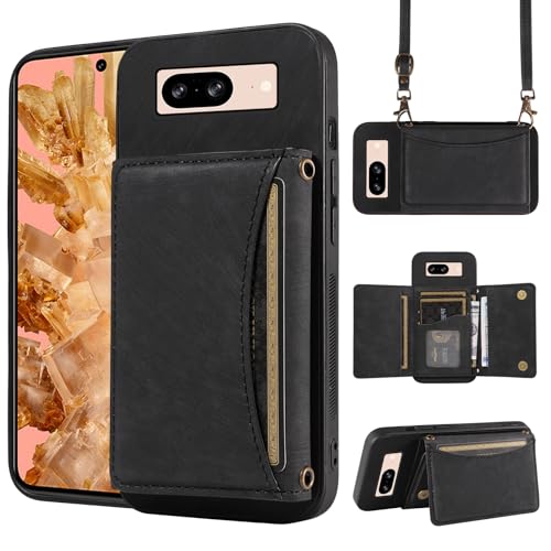 ELISORLI Schutzhülle für Google Pixel 8 5G, Brieftaschen-Schutzhülle mit Schultergurt und Lederfach für Kreditkartenfächer, schlankes Design, Standfunktion, Handyzubehör, Pixel8 Pixle Eight, für Damen ELISORLI Schutzhülle für Google Pixel 8 5G, Brieftaschen-Schutzhülle mit Schultergurt und Lederfach für Kreditkartenfächer, schlankes Design, Standfunktion, Handyzubehör, Pixel8 Pixle Eight, für Damen von ELISORLI