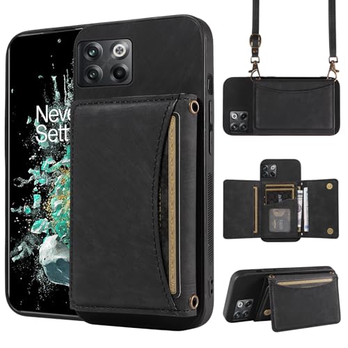 ELISORLI Schutzhülle für OnePlus 10T 5G/One Plus Ace Pro Wallet Cover mit Crossbody Schultergurt und Leder Kreditkartenfach Slim Zubehör On 1Plus 1 + Plus10T 1+ AcePro Girls Schwarz ELISORLI Schutzhülle für OnePlus 10T 5G/One Plus Ace Pro Wallet Cover mit Crossbody Schultergurt und Leder Kreditkartenfach Slim Zubehör On 1Plus 1 + Plus10T 1+ AcePro Girls Schwarz von ELISORLI