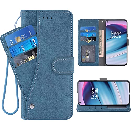 Kompatibel mit Oneplus Nord CE 5G Wallet Case Wrist Strap Lanyard Leder Flip Card Holder Stand Handy Zubehör Handyhülle für One Plus CE5G Euro 1 Plus 1plus One+ 1+ EC G5 Damen Herren Blau Kompatibel mit Oneplus Nord CE 5G Wallet Case Wrist Strap Lanyard Leder Flip Card Holder Stand Handy Zubehör Handyhülle für One Plus CE5G Euro 1 Plus 1plus One+ 1+ EC G5 Damen Herren Blau von ELISORLI