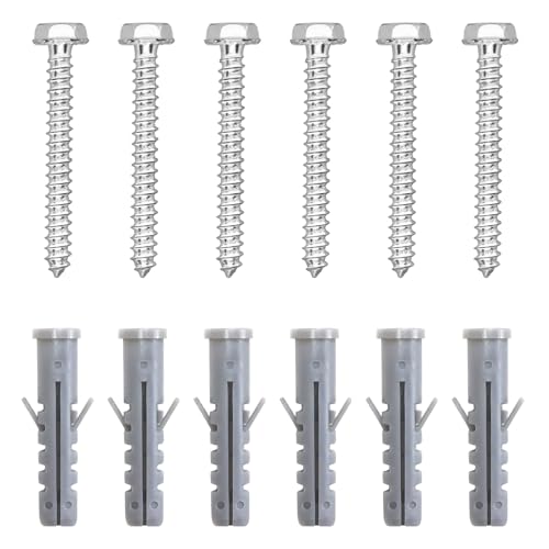 ELIVED Schrauben Set und Dübeln für TV Wandhalterung für Betonwand und Holzbalkenwand, inklusive M6×60mm Sechskant-Schrauben und Dübel, Zubehör für TV Halterung, EV034 von ELIVED