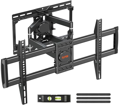 ELIVED TV Wandhalterung für die meisten 37-82 Zoll Fernseher bis zu 45kg, TV Halterung max. VESA 600x400mm, Gelenkarm mit hochwertigem Kugellager für reibungslose TV Bewegungen, EV3023 von ELIVED