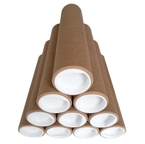 Versand Schutz Aufbewahrungs Hülse Rohr Rolle 10-50cm bis DIN A2 mit Deckel Durchmesser innen 38mm (20cm, D: 10 x 20cm) von ELIX