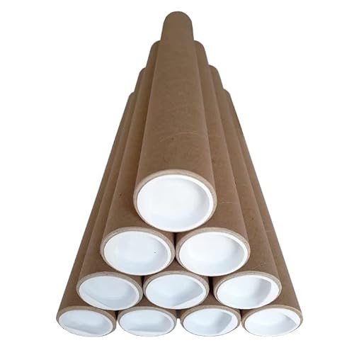 Versand Schutz Aufbewahrungs Hülse Rohr Rolle 10-50cm bis DIN A2 mit Deckel Durchmesser innen 38mm (40cm, D: 10 x 40cm) von ELIX