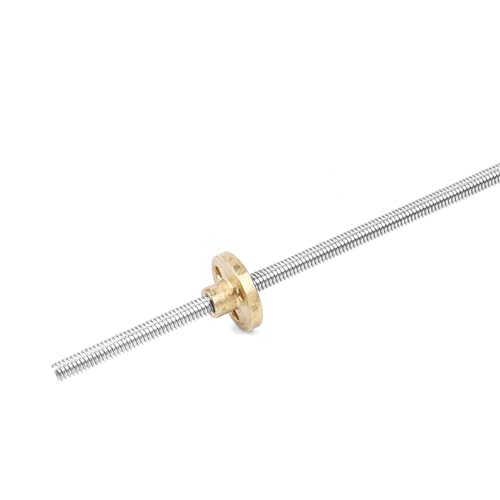Gewindespiel 6mm Trapezgewindestange T6 Leitspindel mit Messingmutter 1mm 2mm 4mm 6mm Blei Tr6x6 Gewinde 304 Edelstahlschraube Schraube trapezförmig (Color : Picth 1mm lead 1mm, Size : 200mm) von ELLANA