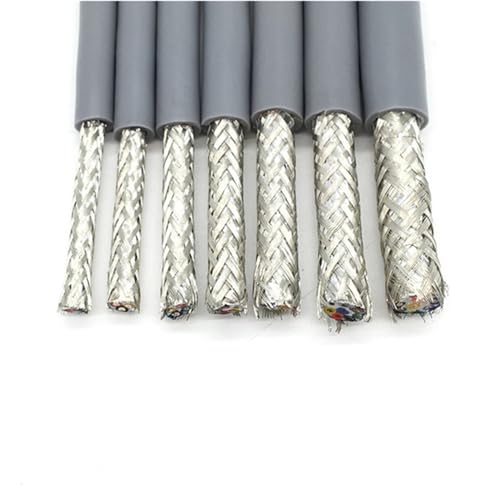 Kabel flexibel 1 m flexibler PVC-Draht, korrosionsbeständiger Kupferdraht mit 2–8 Kernen, 17/15/20/18/22 AWG Abschleppseil, abgeschirmtes Kabel, biegefest Verlängerungsstecker (Size : 6 cores, Color von ELLANA