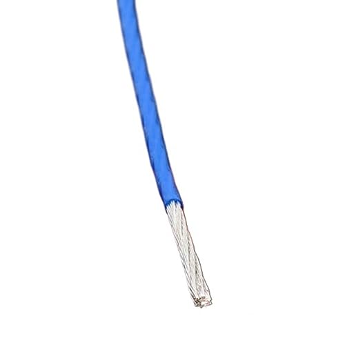 Kabel flexibel 5 m Audio-Lautsprecher-Kopfhörer-DIY-Kabel, 10/11/13/14/15/18/20/22/24/26/28/30 AWG hochreines Kupferkabel, versilberter PTFE-Draht Verlängerungsstecker (Color : Blue, Size : 11AWG 3. von ELLANA