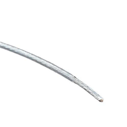 Kabel flexibel 5 m Kopfhörer-Lautsprecherkabel, 14/16/18/19/20/22/24/26 AWG, hochreiner versilberter Draht, Kupferkabel for Audio-DIY-Verstärker Verlängerungsstecker (Size : 23AWG) von ELLANA