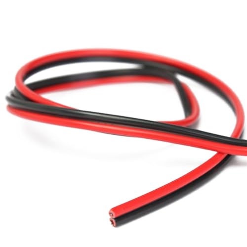 Kabel flexibel Auto-Audiosystemkabel, Heimstereo-Lautsprecherkabel, 10 m 2 * 0,5 mm Audiokernkabel, rot und schwarz Verlängerungsstecker von ELLANA