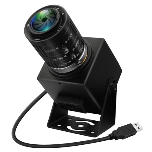 ELP 48MP USB-Kamera 8K Ultra HD USB-Kamera mit 3,6–10 mm 3-fach manuellem Zoomobjektiv Webcam für Computer Lightburn Nahaufnahmekamera für Lasergravierer Plug-and-Play zum Scannen von Dokumenten Gesic von ELP